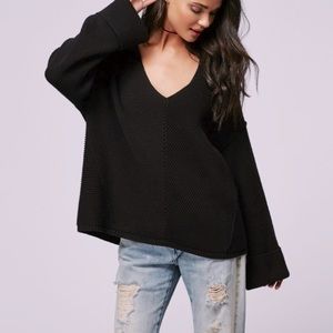 Free People La Brea oversized chunky sweater